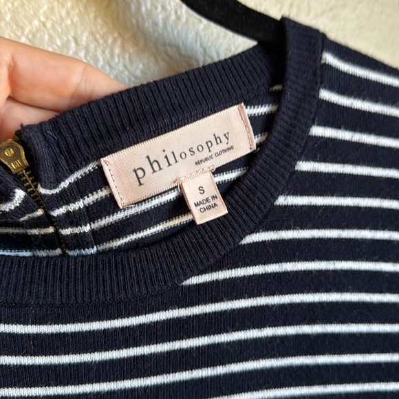 Philosophy striped shirt sleeved sweater - Picture 2 of 4